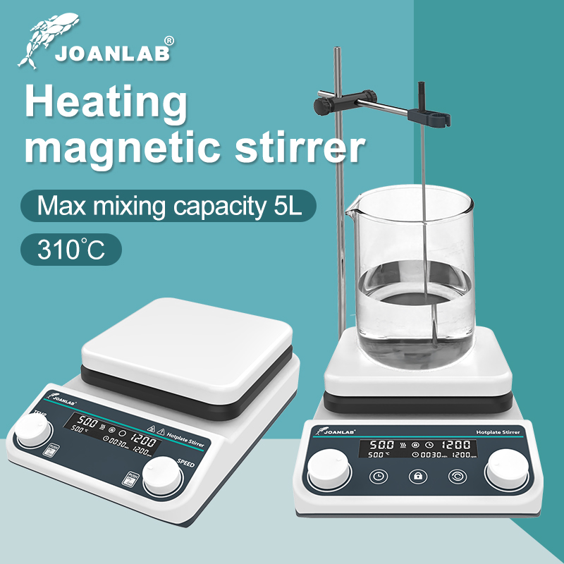 Lab Magnetic Stirrer Hot Plate - JOANLAB Agitador magnético Placa caliente Pantalla