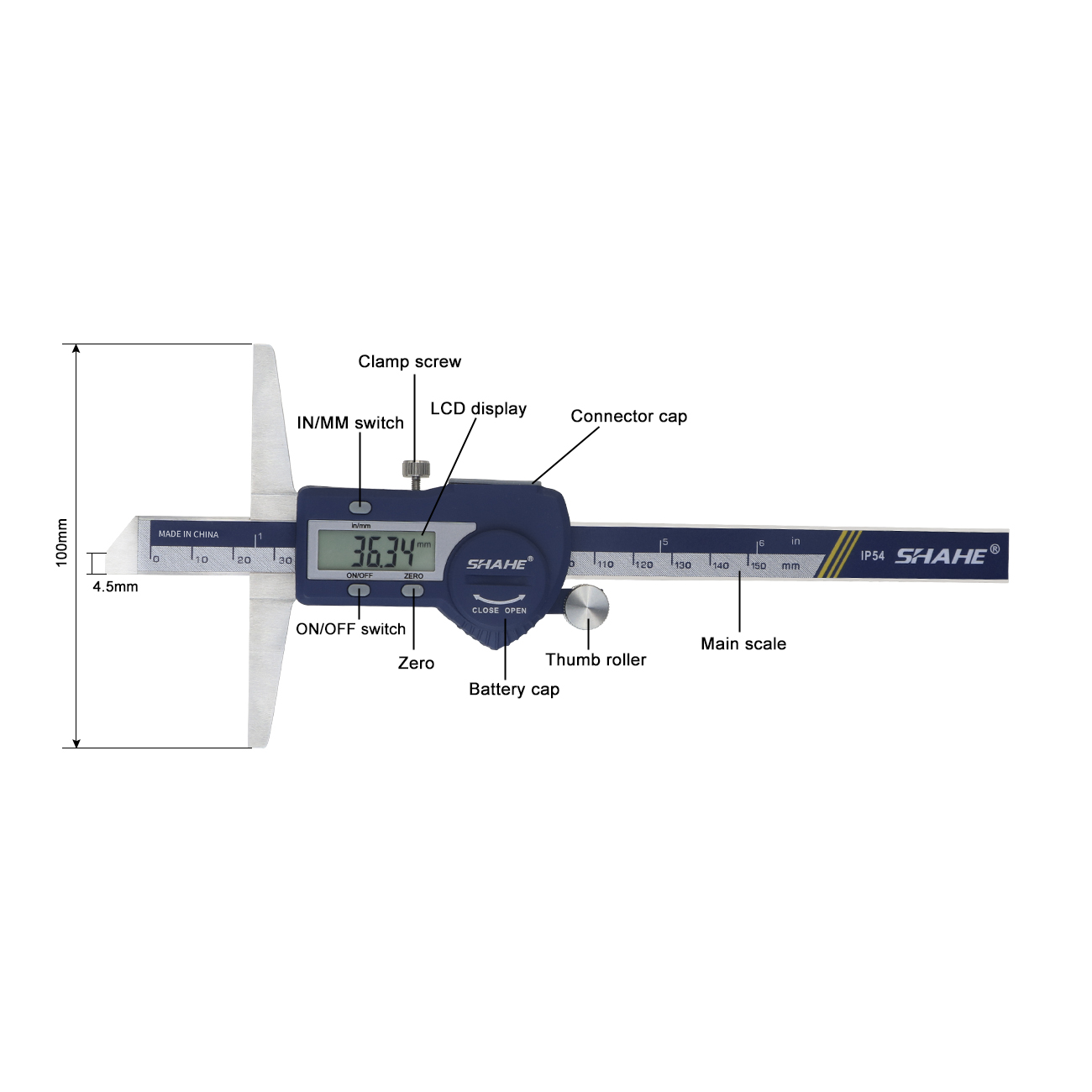 SHAHE-Regla electrónica de 150 - Digital Caliper 150Mm Stainless Steel reseña y precio
