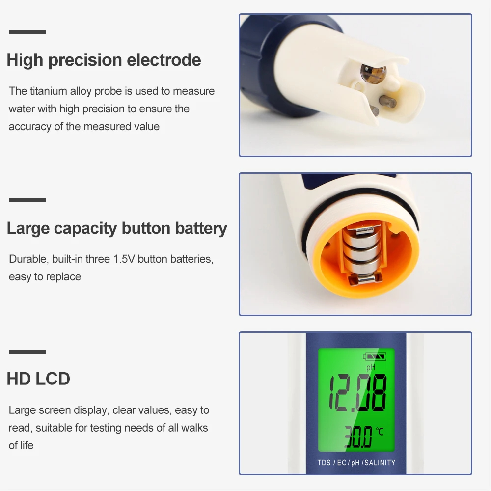 Medidor Digital de PH TDS EC 5 - Ph Meter Digital Water Tester reseña y precio