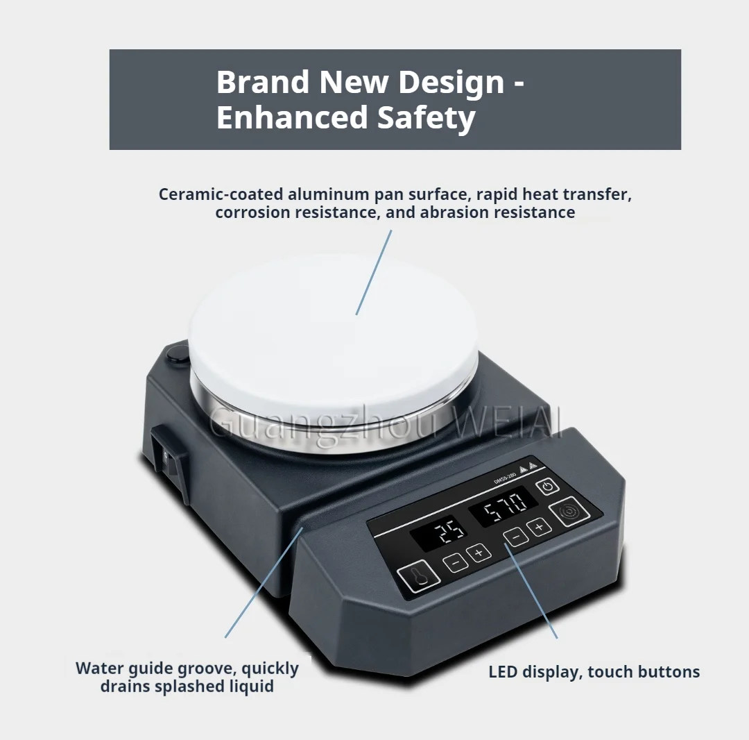 WEIAI-máquina mezcladora de pl - Lab Magnetic Stirrer Hot Plate reseña y precio